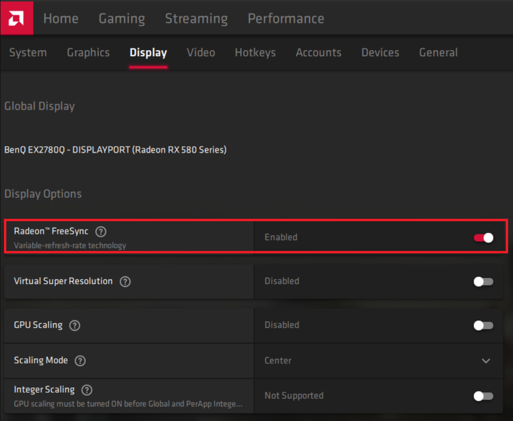 Amd radeon freesync shop